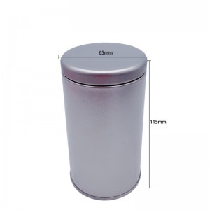 Rundgeformtes Food Grade-Fenster Zinn Dose für Tee (65mm * 115mm)